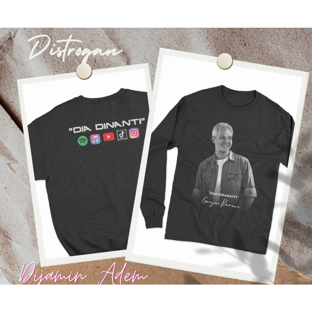 KAOS PRIA DISTROGAN SAHABAT GANJAR / SAHABAT GANJAR / GANJAR PRANOWO