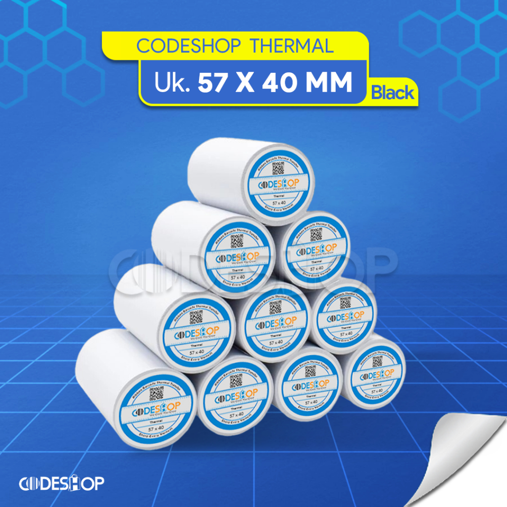 

Slop Kertas Thermal Codeshop Ukuran 57 x 40mm