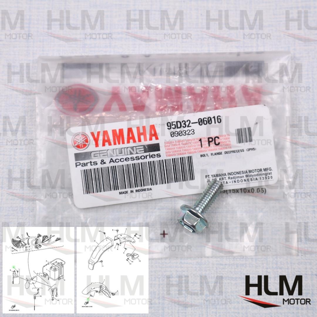 BAUT KUNCI KONTAK SPAKBOR DEPAN YAMAHA RXKING RX KING RX-K RXK RXS RX SPESIAL ORIGINAL 95817-06016 9