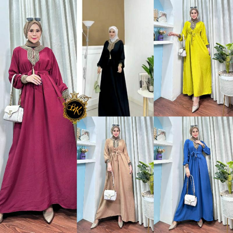 Gamis Abaya Terbaru | Abaya Gamis Terbaru| Gamis Sultan Ld 120 Cringkel | Longdress Arabian Jumbo Ld