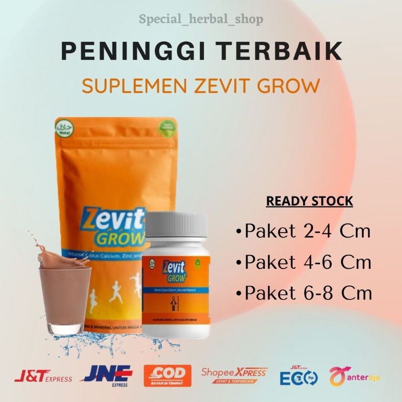 [COD] ZEVIT GROW PENINGGI BADAN ORIGINAL | KAPSUL DAN SUSU | PENAMBAH TINGGI BADAN TERBAIK | ZINC DA