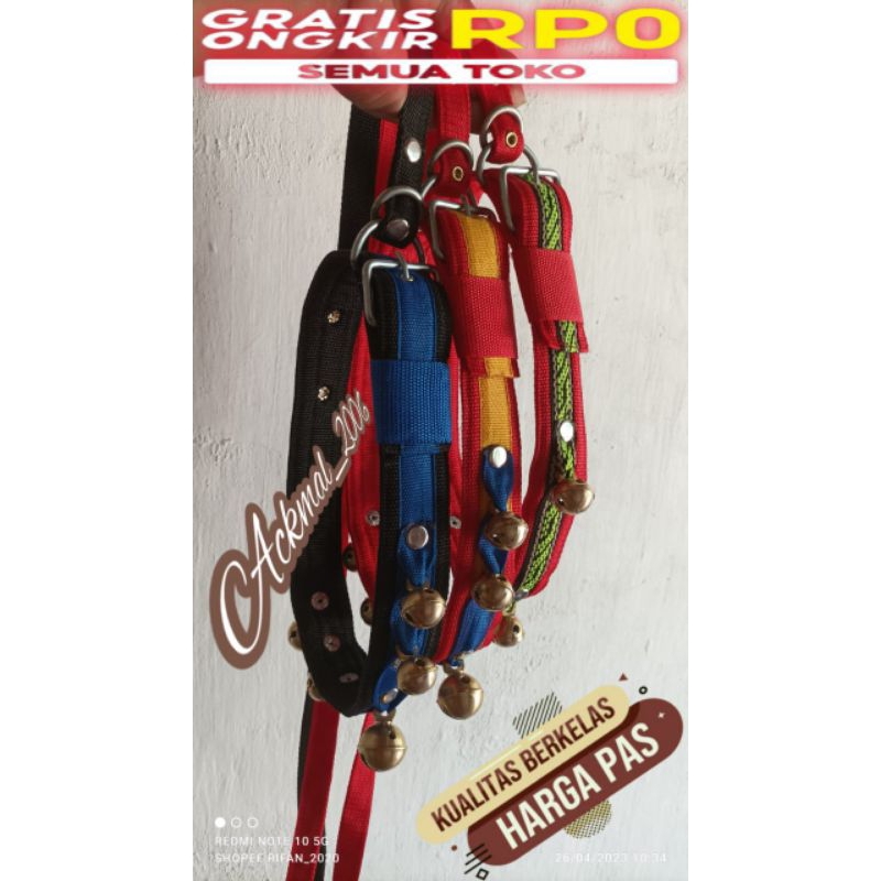 Aksesoris kalung kambing domba variasi lonceng 5+tali tuntun/COD