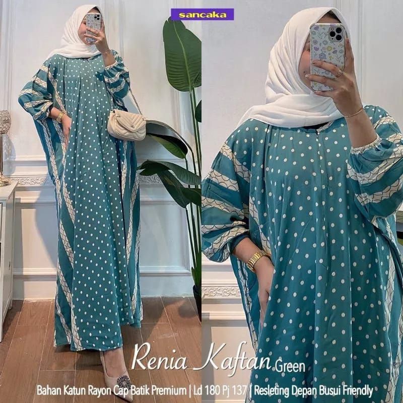 Kaftan Batik Wanita Jumbo Terbaru Kaftan Kondangan Mewah Elegan