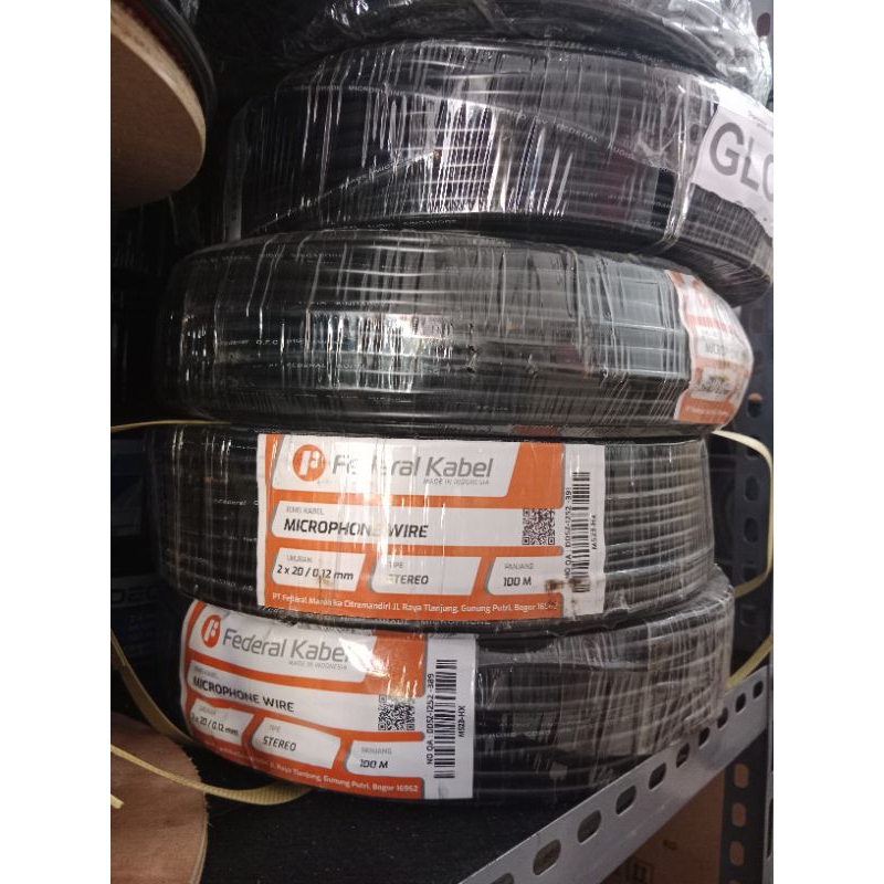 Kabel Mic Stereo Federal Meteran Kabel microphone Stereo