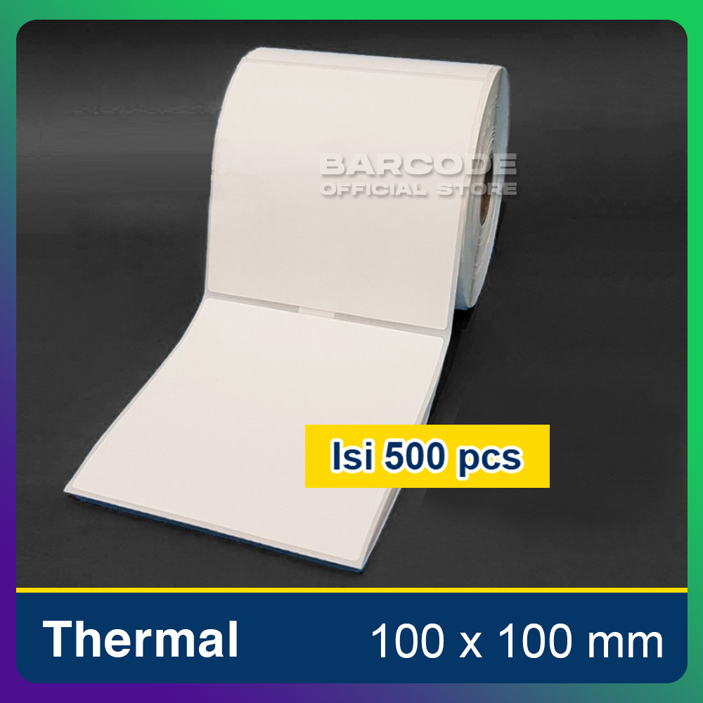 

Label Stiker Termal 100x100mm / 100 x 100 / 100x100 mm 1 Line (1 Slop)