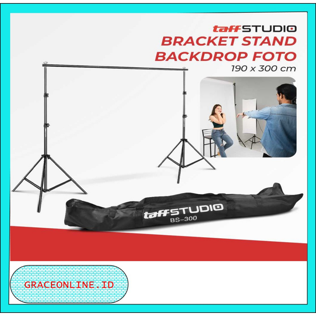 Taffstudio Bracket Stand Backdrop Foto Studio 190 X 300 Cm Backdrop Foto Backdrop Studio Foto Backgr