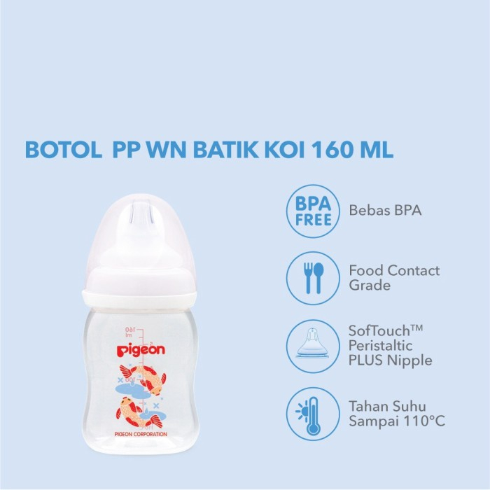 PIGEON BOTOL SUSU PP WIDE NECK 160ML