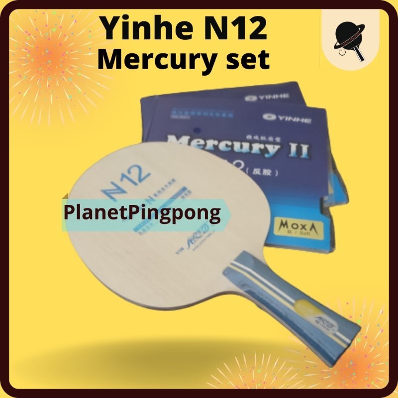 YINHE N12 SET MERCURY Bet pingpong tenis meja rakitan offensive