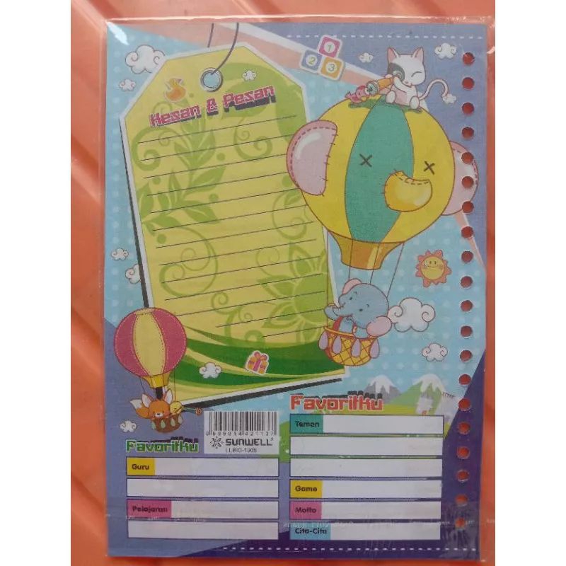 

Sunwell Isi Buku Binder Bermotif (gambar kartun) Ukuran A5 Isi 25 Lembar Murah