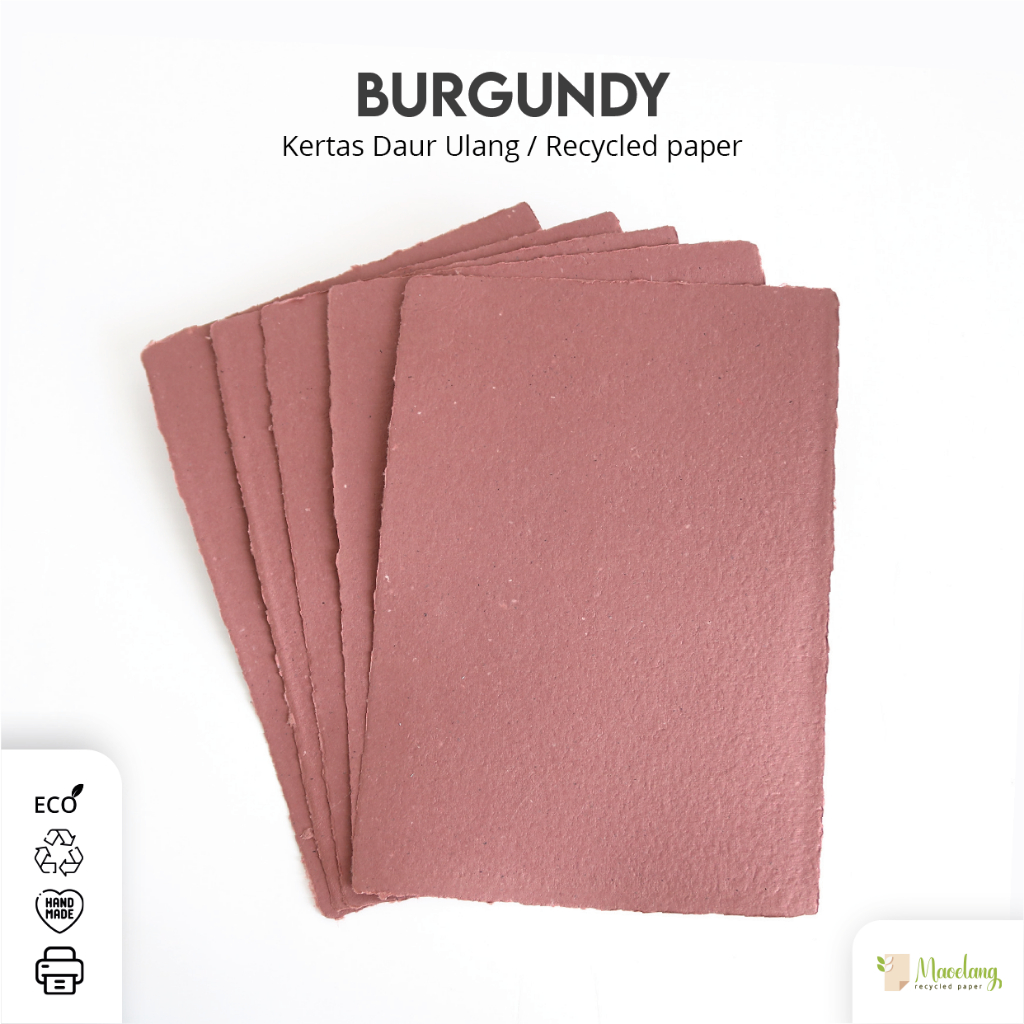 

[BURGUNDY] Kertas Daur Ulang / Recycled Paper by Maoelang Recycled Paper