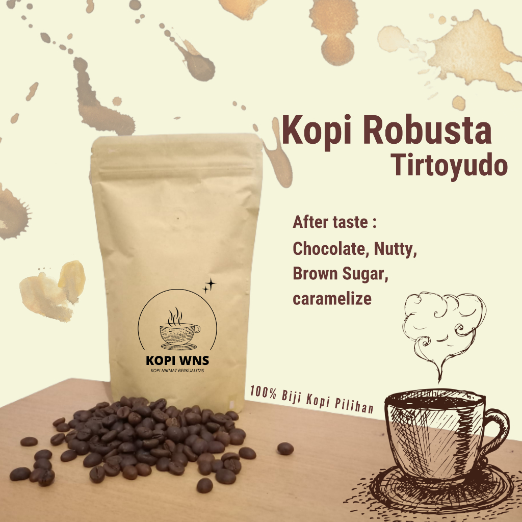 

Kopi Java Robusta Tirtoyudo Malang 250 gr Bubuk Kopi WNS