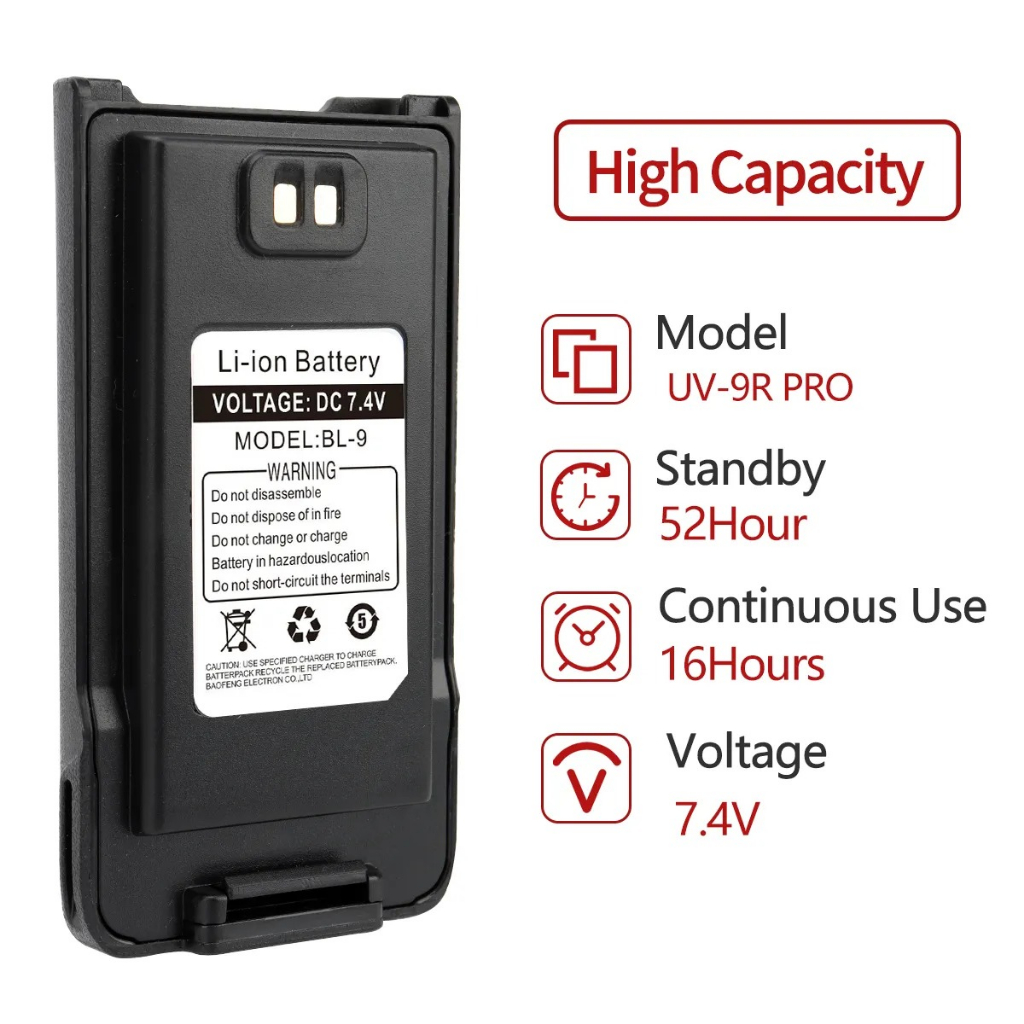Baterai HT Bofeng UV 9R Plus Handy talky / Battery Boafeng BF-UV9R UV-9R / Batrai baofeng UV9R pro p