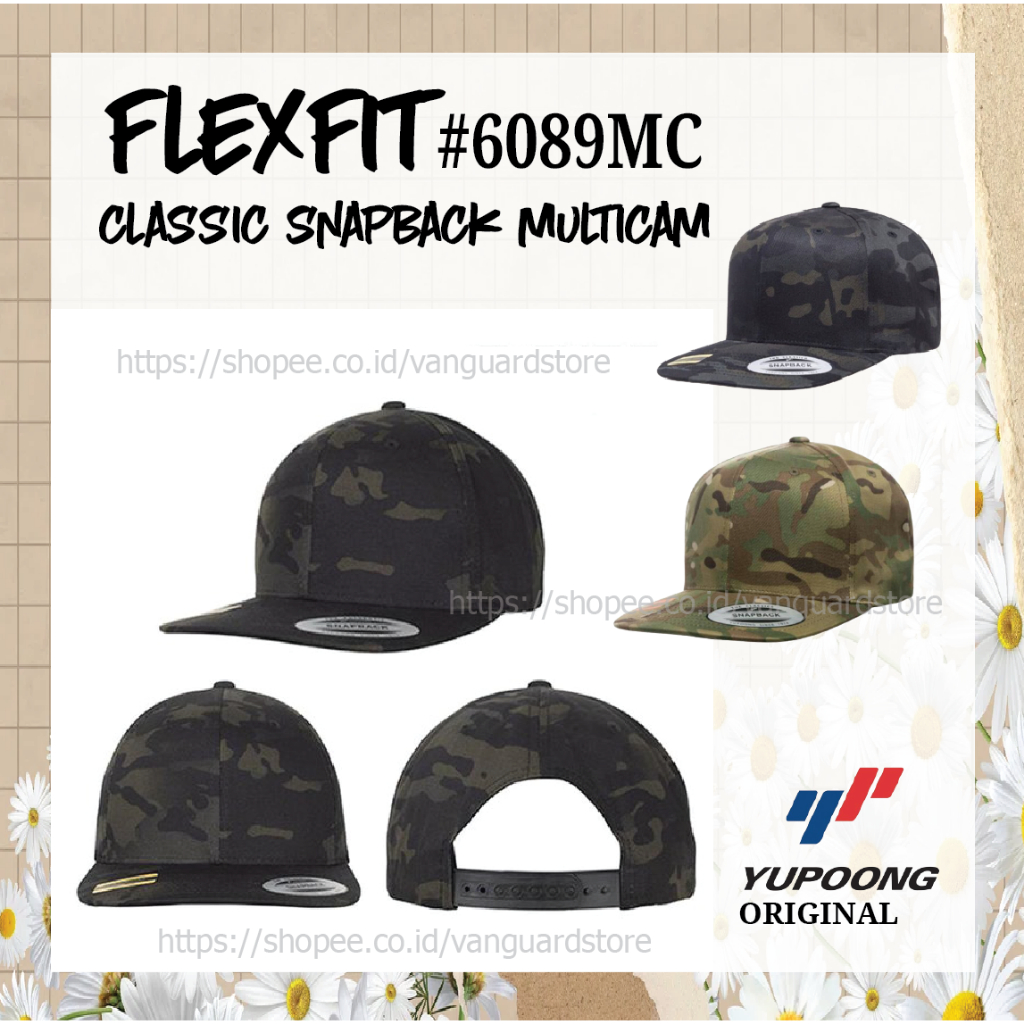 TOPI YUPOONG 6089MC FLEXFIT CLASSIC SNAPBACK MULTICAM ORIGINAL