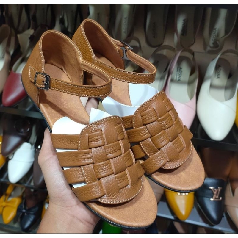 kulit sapi wanita sandal kulit sapi untuk wanita garut sandal tali talincang sandal slop wanita suka