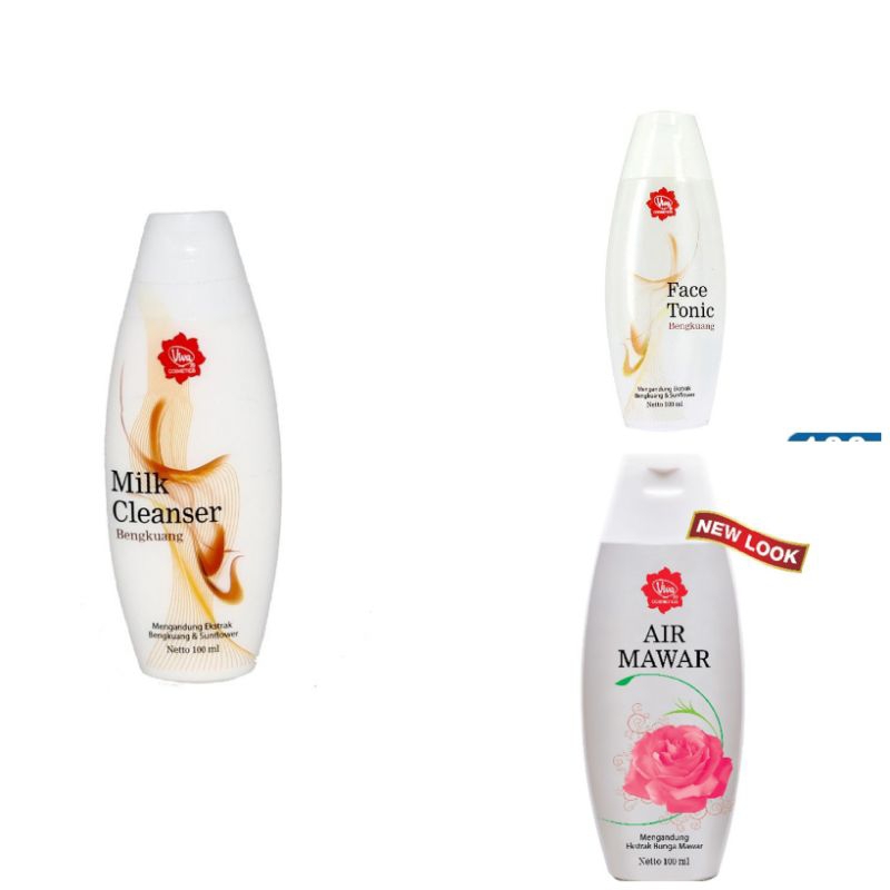 VIVA PENYEGAR AIR MAWAR, MILK CLEANSER BENGKOANG & FACE TONIC BENGKOANG 100ML