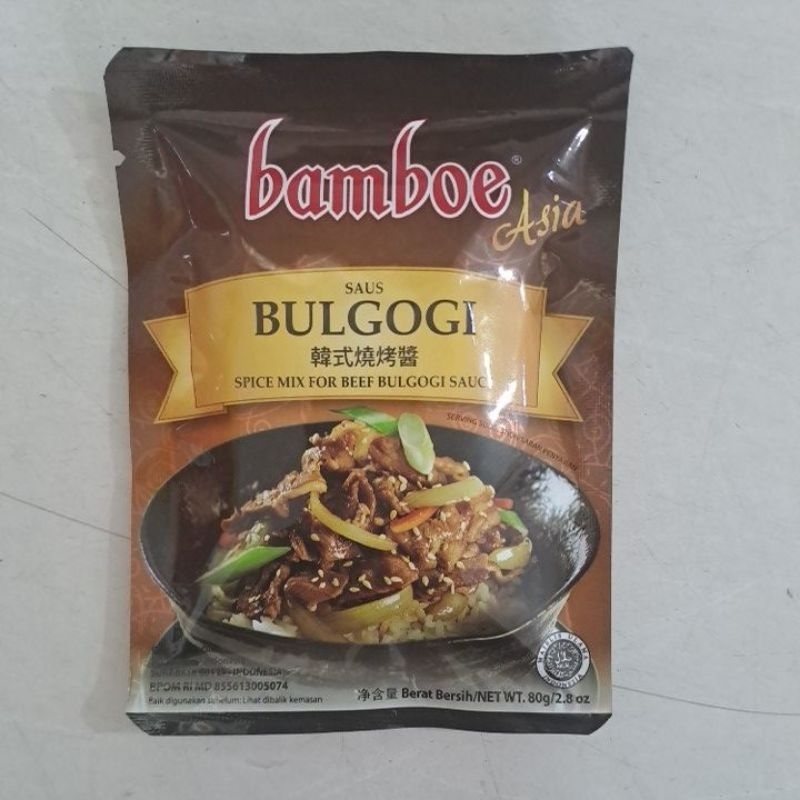 

Bamboe Bulgogi 80gr Saus Bulgogi