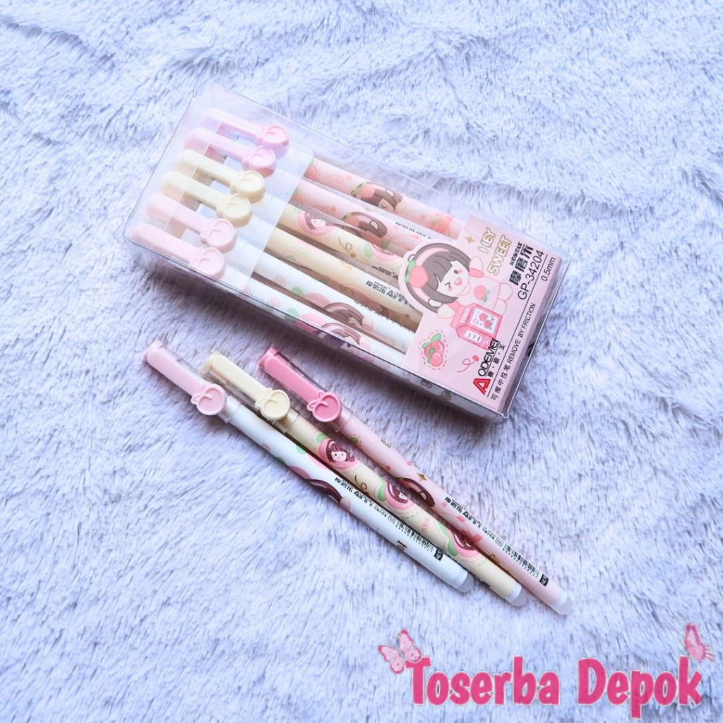 

Pulpen Gel Bisa Dihapus PULPEN HAPUS Tinta Hitam Pulpen Motif ( 1 Pack isi 12 Pcs )