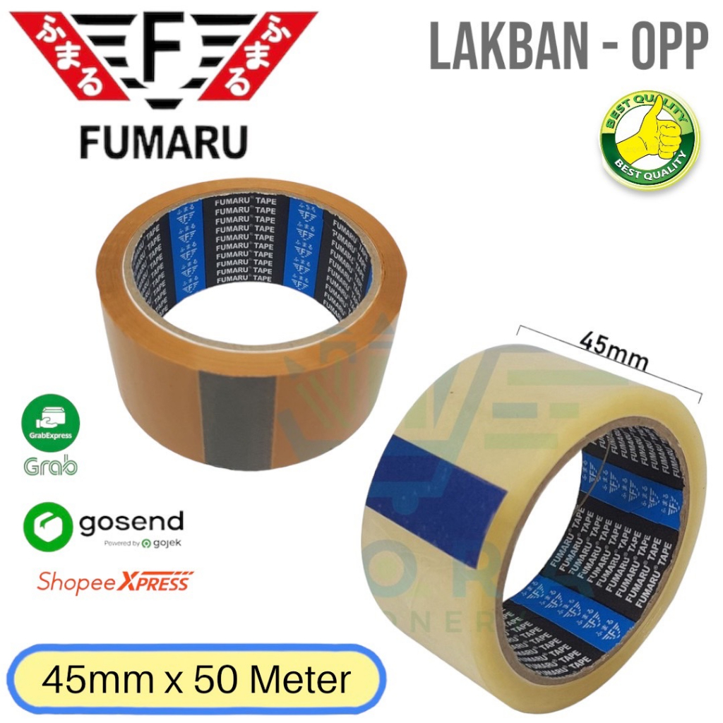 

LAKBAN FUMARU OPP BENING COKLAT ( 45 MM x 50 METER )