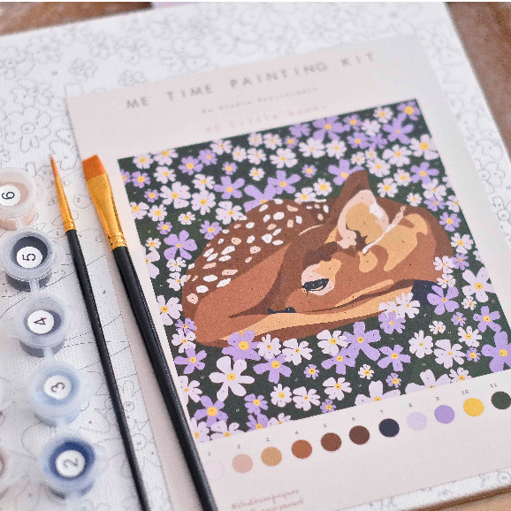 Studio Sanjunipero - Paint By Number Kit - Little bambi - 25cm x 25cm