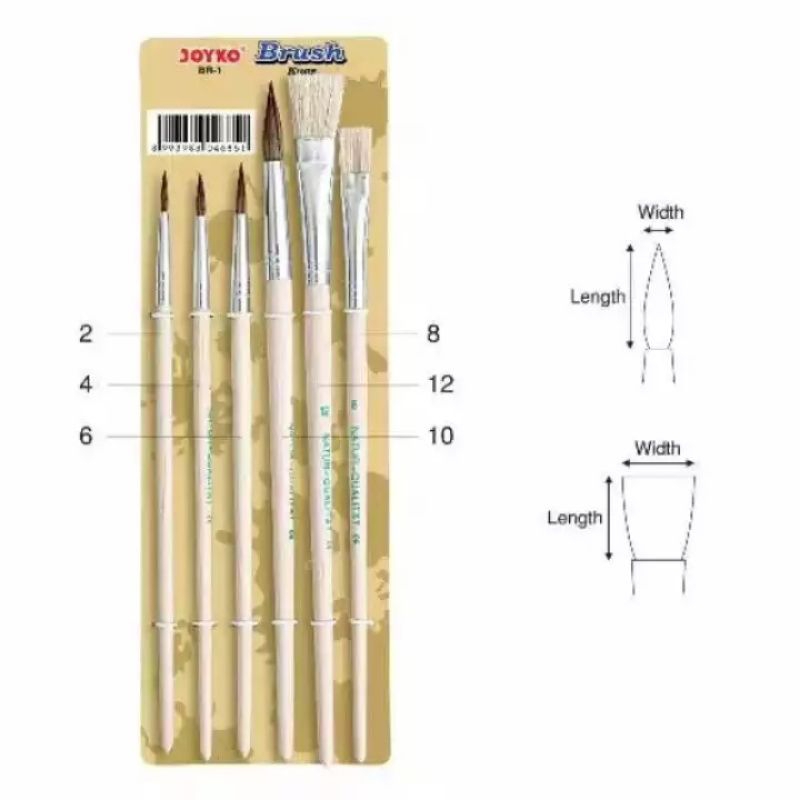 

Kuas Lukis Set Joyko BR-1 isi 6 pcs