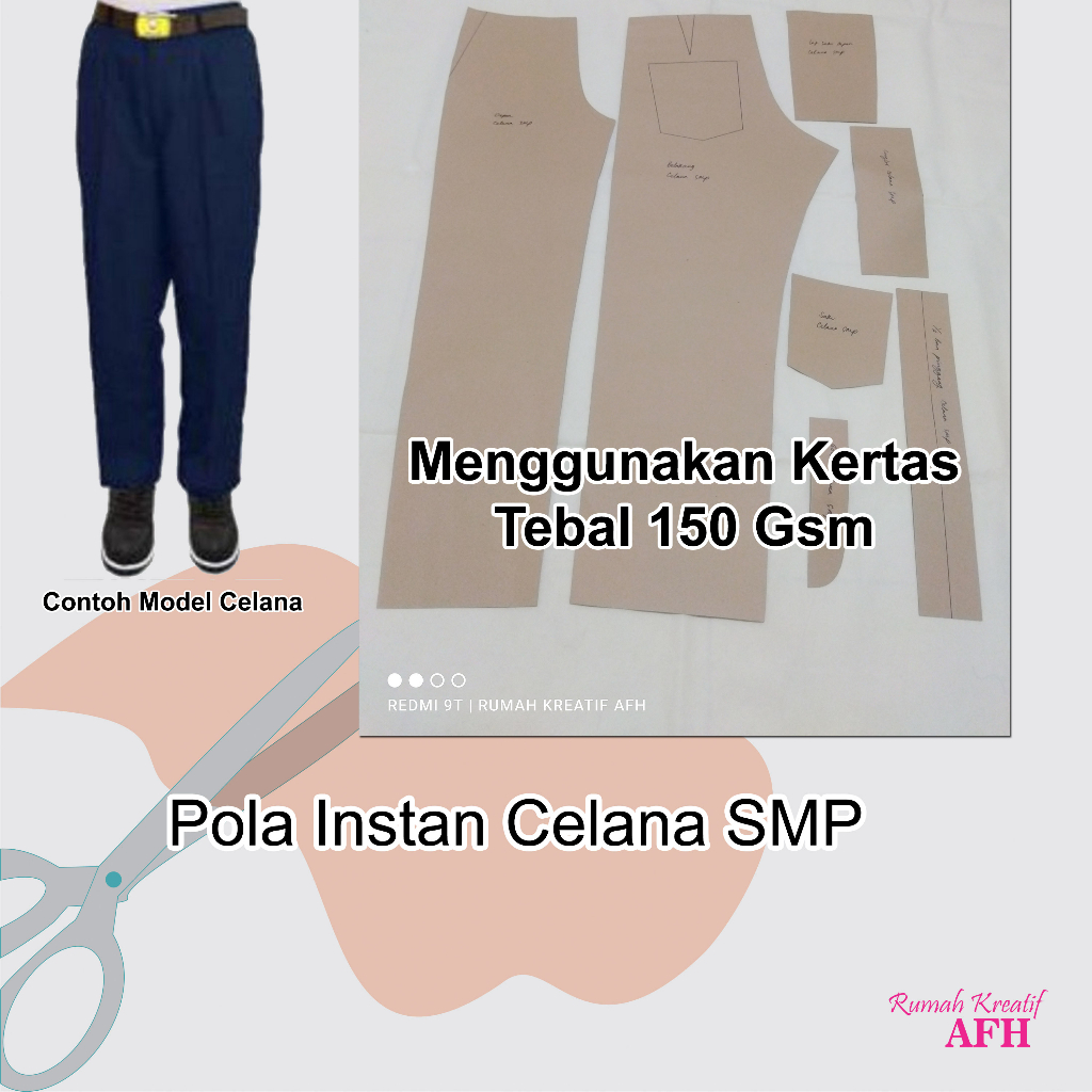 Pola Instan Pola Celana smp
