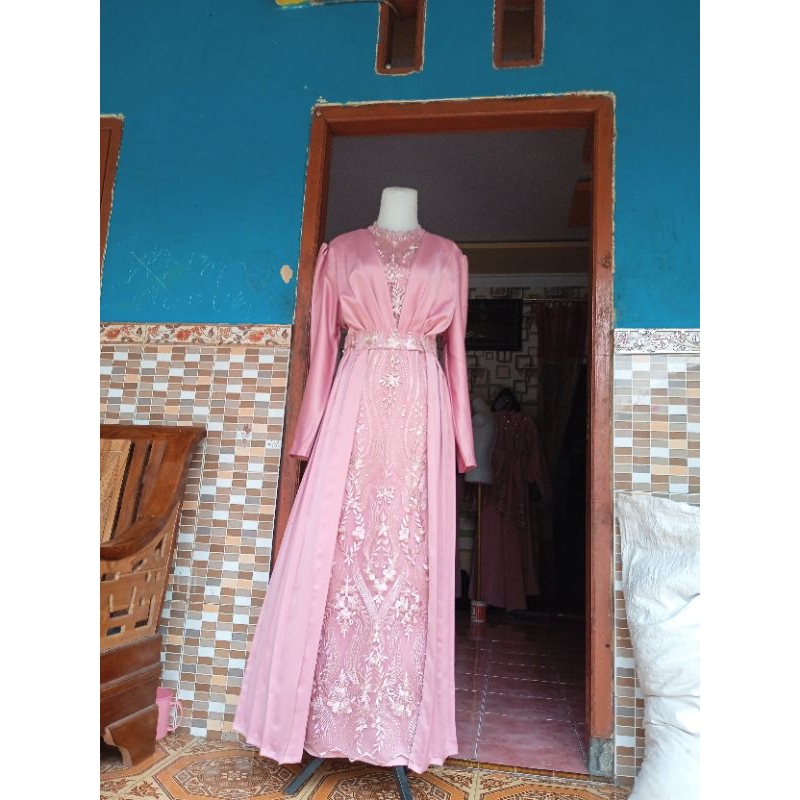 gamis tile brokat mewah