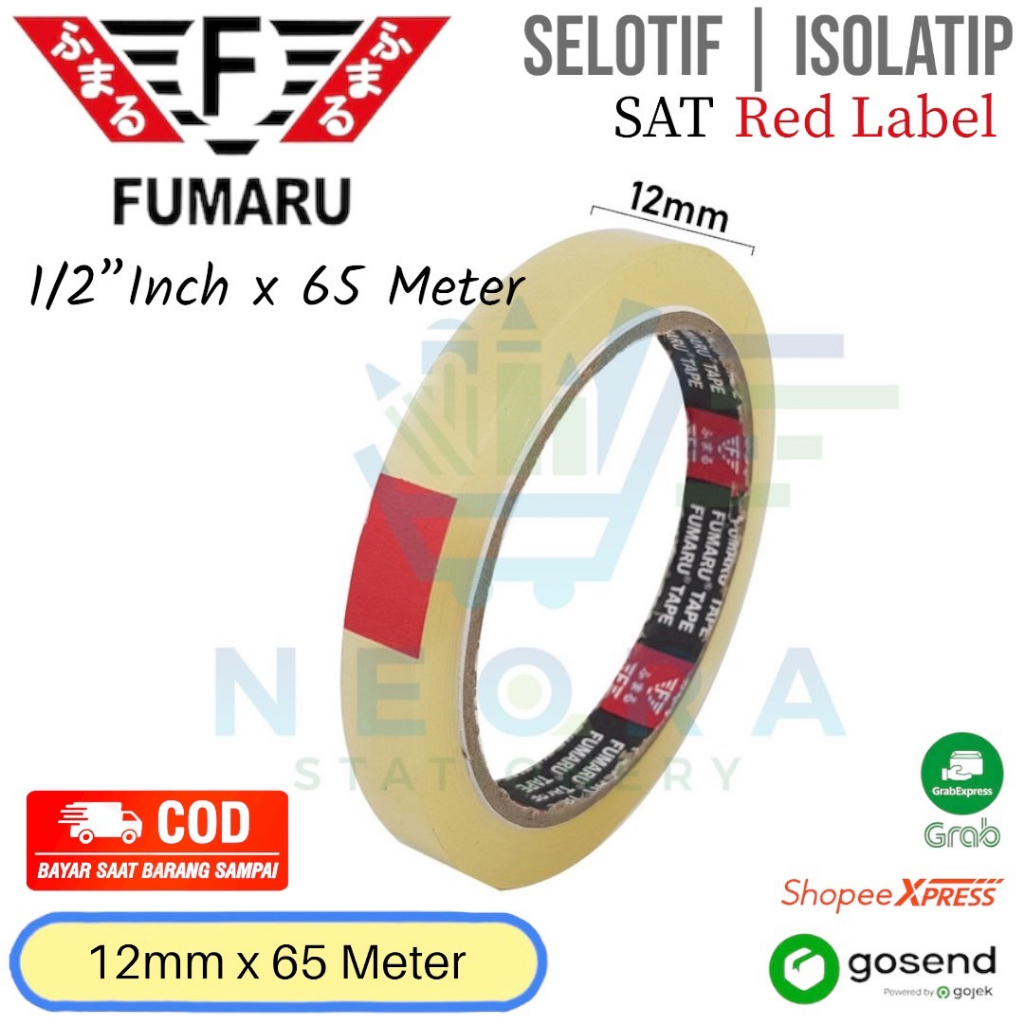 

Selotip/Isolatip Bening Fumaru SAT 12mmx65 M (Red Label)