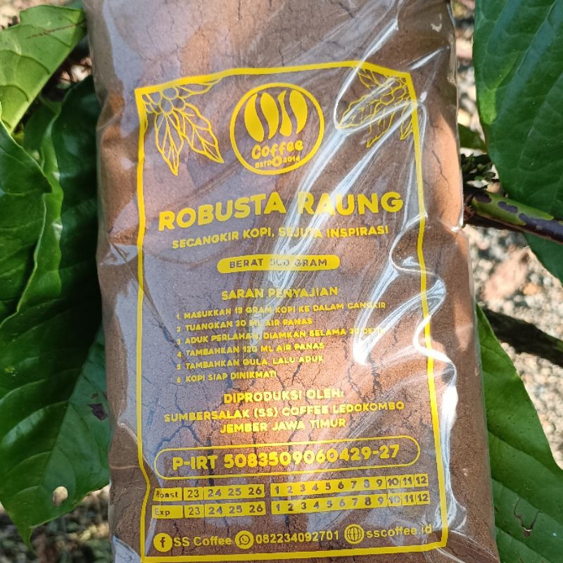 

Kopi Bubuk Robusta Raung 500 Gram SS Coffee