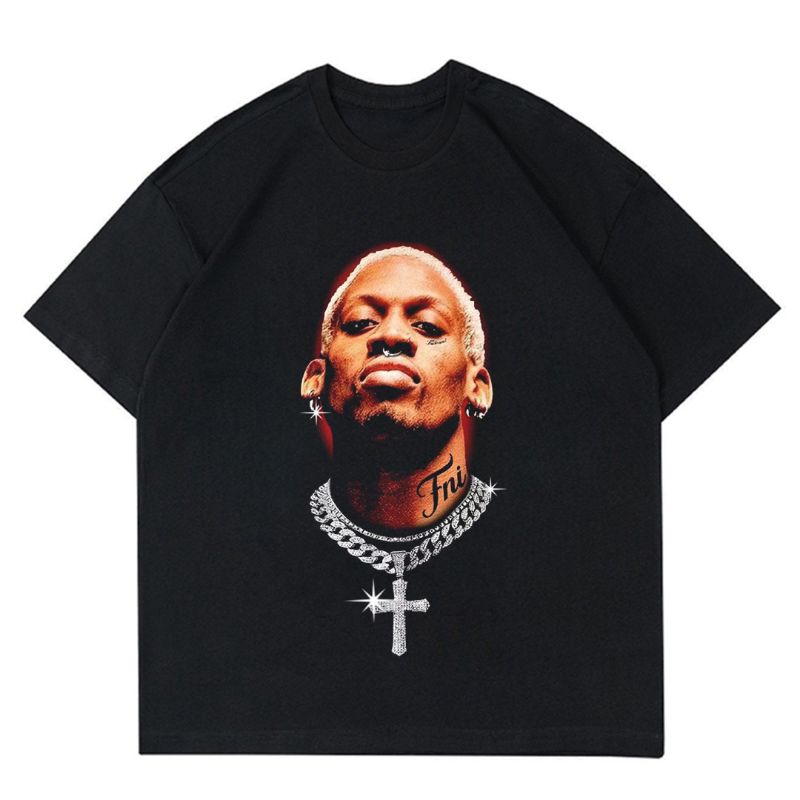 KAOS DENNIS RODMAN FACE BOX | T-SHIRT VINTAGE BASKET | KAOS BAJU RODMAN