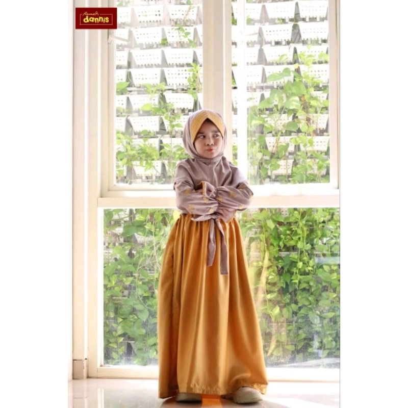 Gamis Kids Set Dannis Anak Perempuan Terbaru
