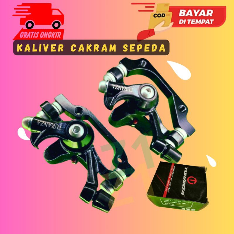 TURANZA Kaliper Rem Cakram Sepeda Mtb Lipat Gunung Depan Belakang