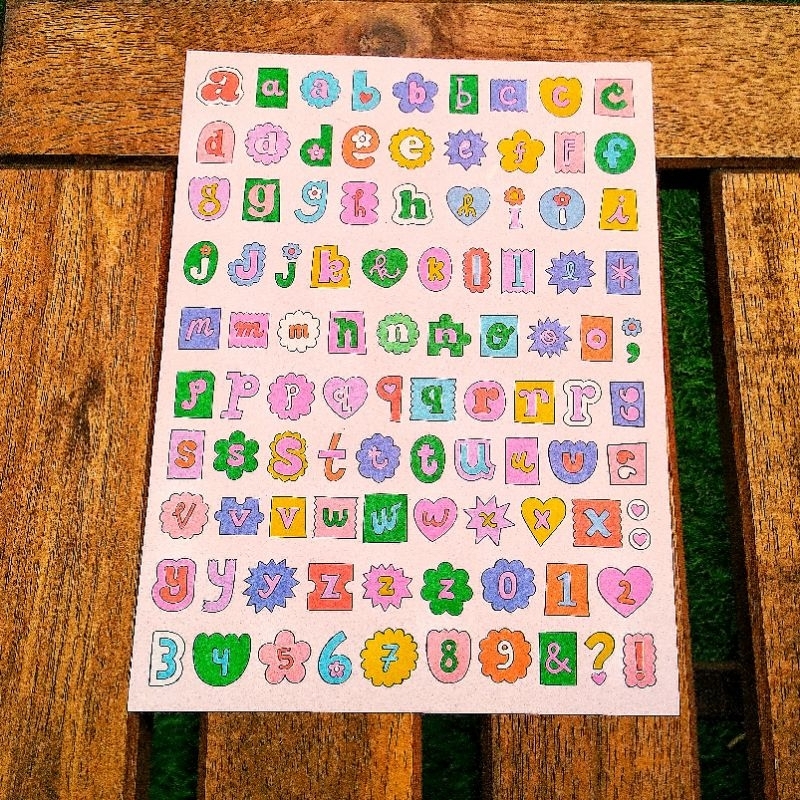 

DP071- Sticker Bujo Bahan Sticker Belum Cutting - DIY Alphabet Sticker - DIY Ransom Note Sticker, Sticker Scrapbook Bujo Stiker Jurnal Journal