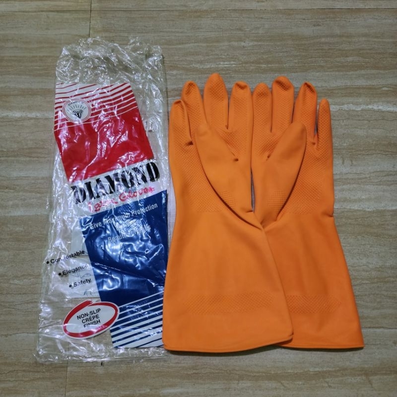Sarung Tangan Karet / sarung TANGAN kerja RUBBER Merk Diamond Dan Sorak