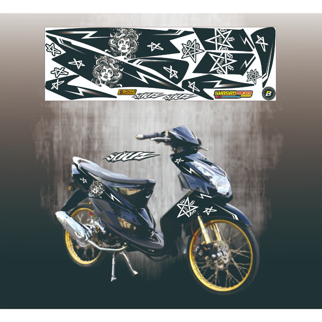 STRIPING MOTOR YAMAHA MIO SOUL OLD / MIO SOUL CARBU/STIKER MIO SOUL VARIASI OLD STRIPING STIKER MIO 