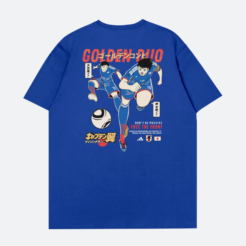 Kaos Pria Anime Captain Tsubasa - Golden Duo Japan