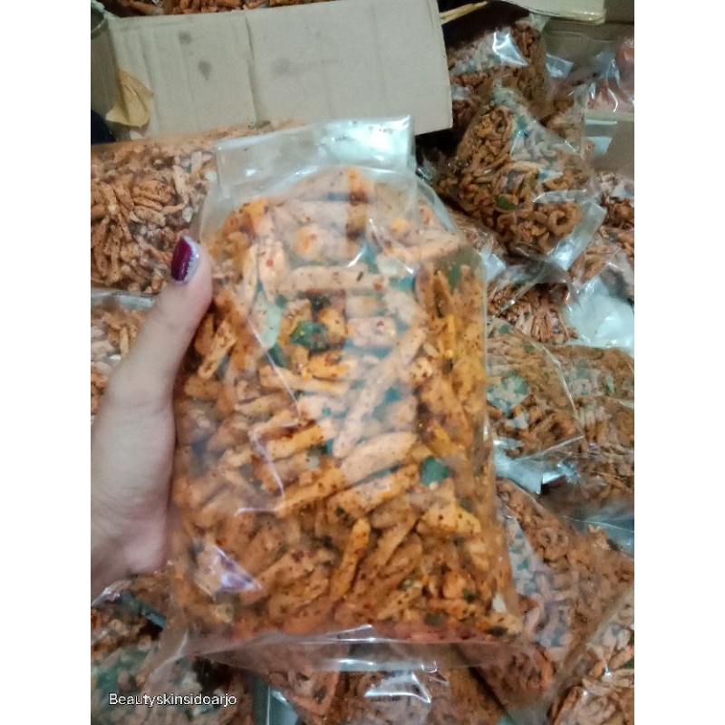

( 500 gr ) Basreng Stik Daun Jeruk Viral Gurih dan Renyah