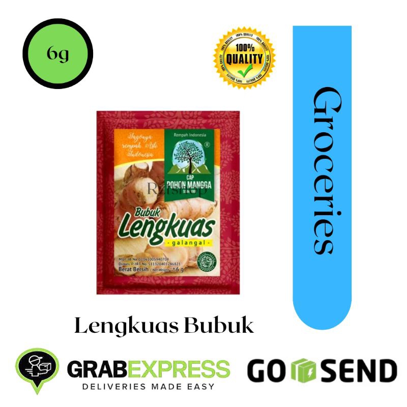 

Lengkuas bubuk Cap pohon mangga sachet