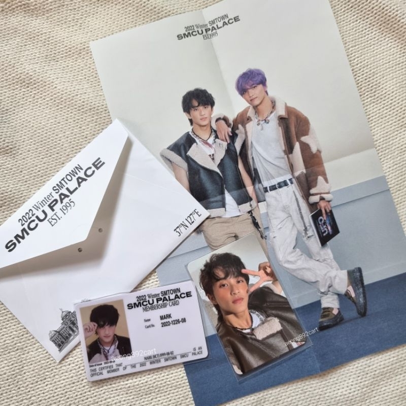 SMCU Palace Membership NCT Mark selca + id + folded poster markhyuck tipsy blushing pc