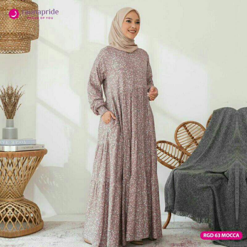 BAJU GAMIS RGD 63 MOCCA BY RAUNA