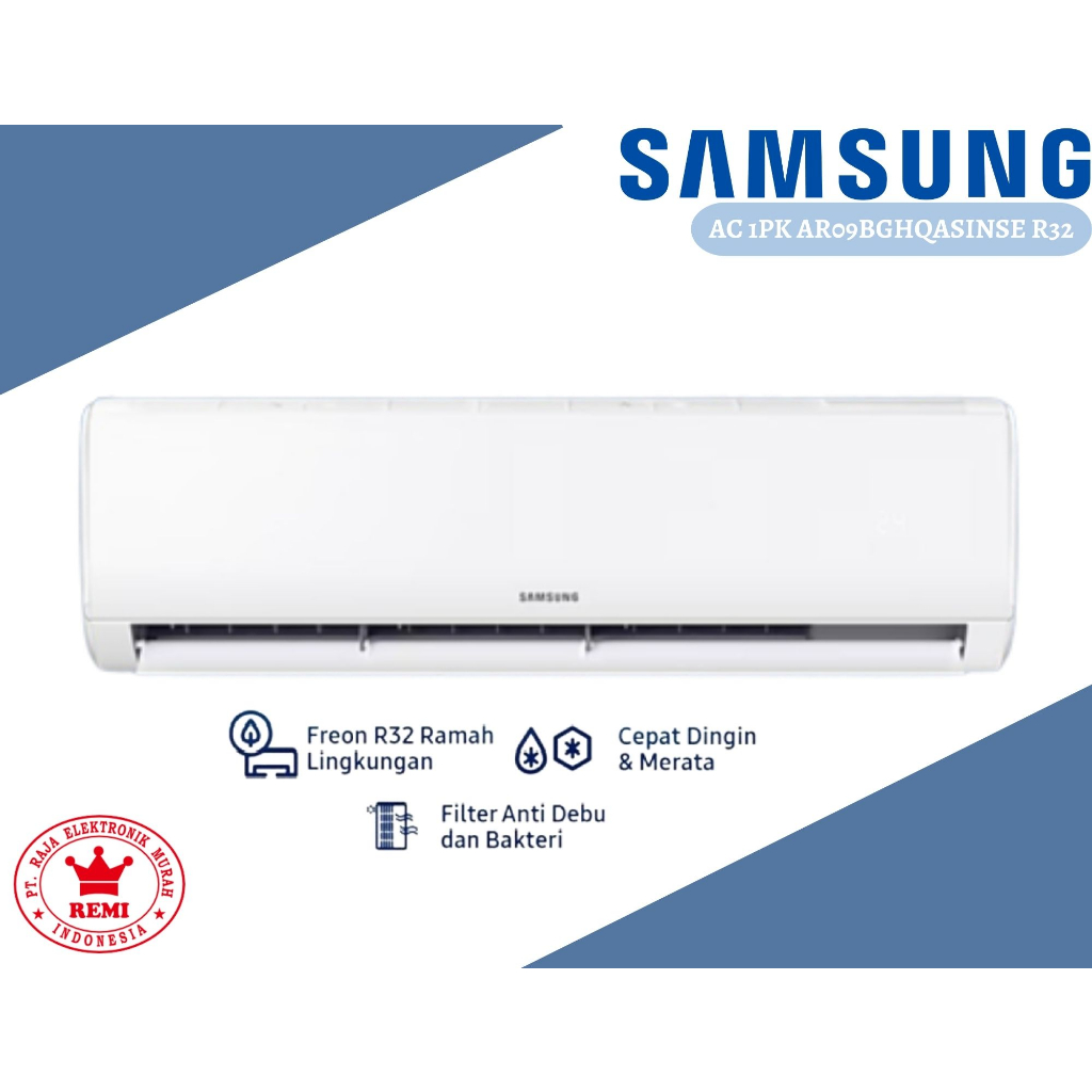 AC Split 1PK Samsung AR09BGHQB Standard R32 Alat Pendingin Ruangan
