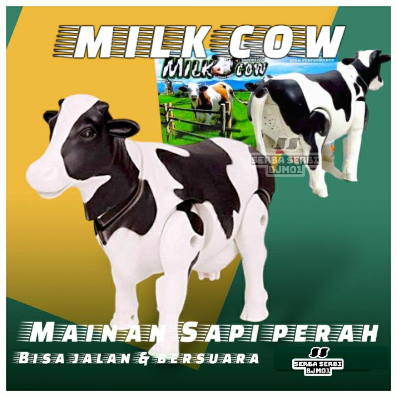 MAINAN ANAK MILKCOW MAINAN HEWAN SAPI BISA JALAN BERSUARA & MUSIK BONEKA SAPI BERSUARA MAINAN ANAK S