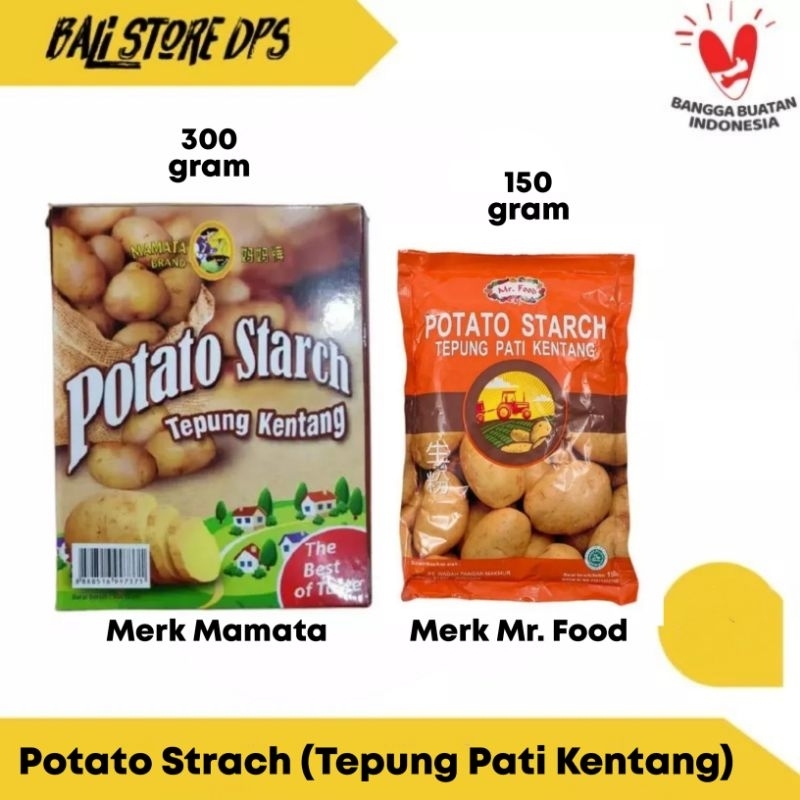 

TEPUNG PATI KENTANG MR. FOOD POTATO STARCH 150 Gr / MAMATA 300 GRAM DENPASAR BALI