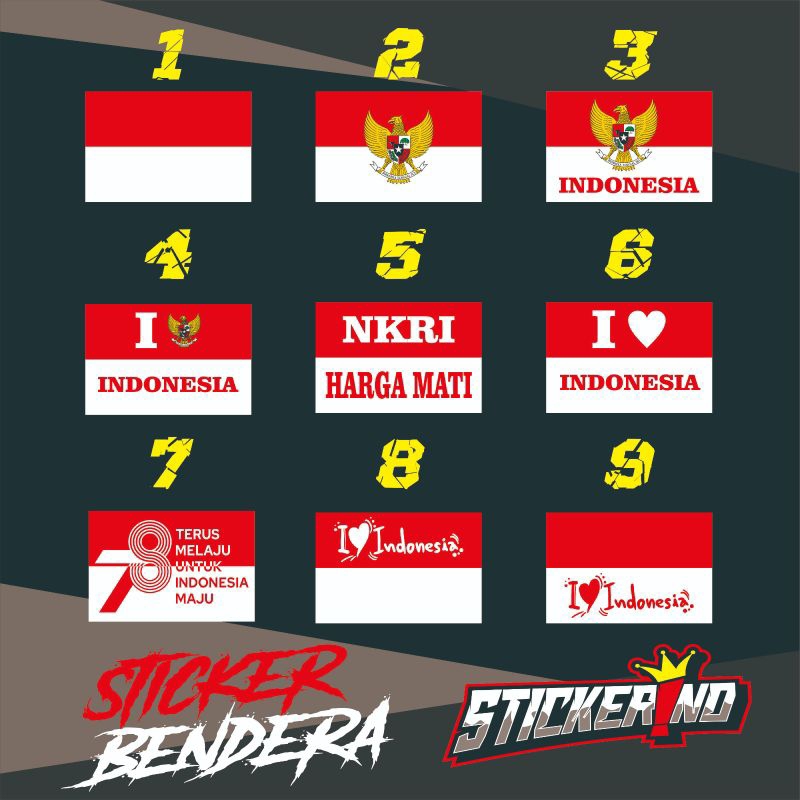 

STICKER STIKER PIPI BENDERA MERAH PUTIH HUT RI