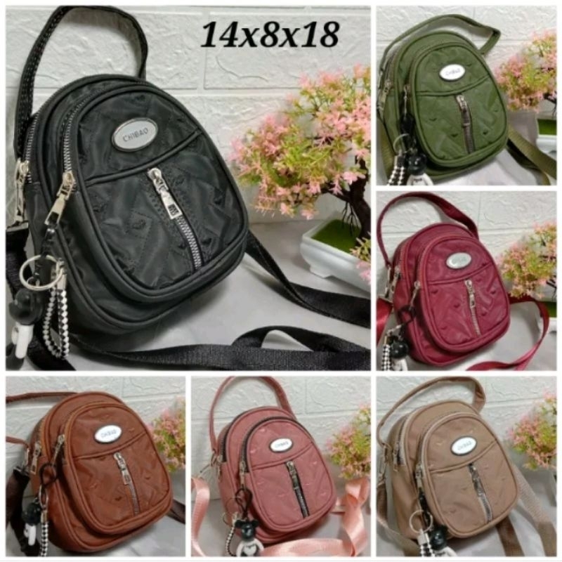 tas ransel wanita cibao mini 3 in 1 res berdiri kekinian