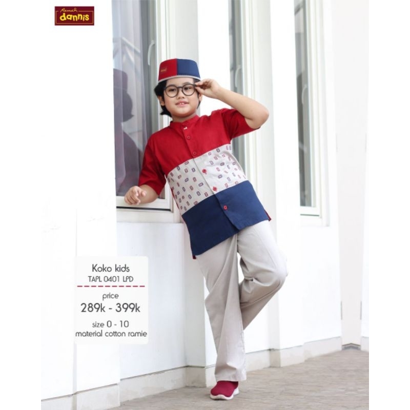 Koko Anak Katun Dannis TAPL 0401 Lengan Pendek.