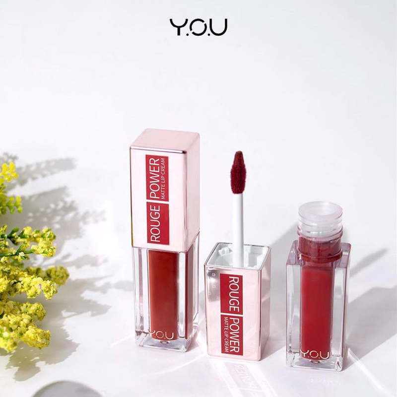 YOU Y.O.U Rouge Power Matte Lip Cream - Lipstik YOU Tahan Lama