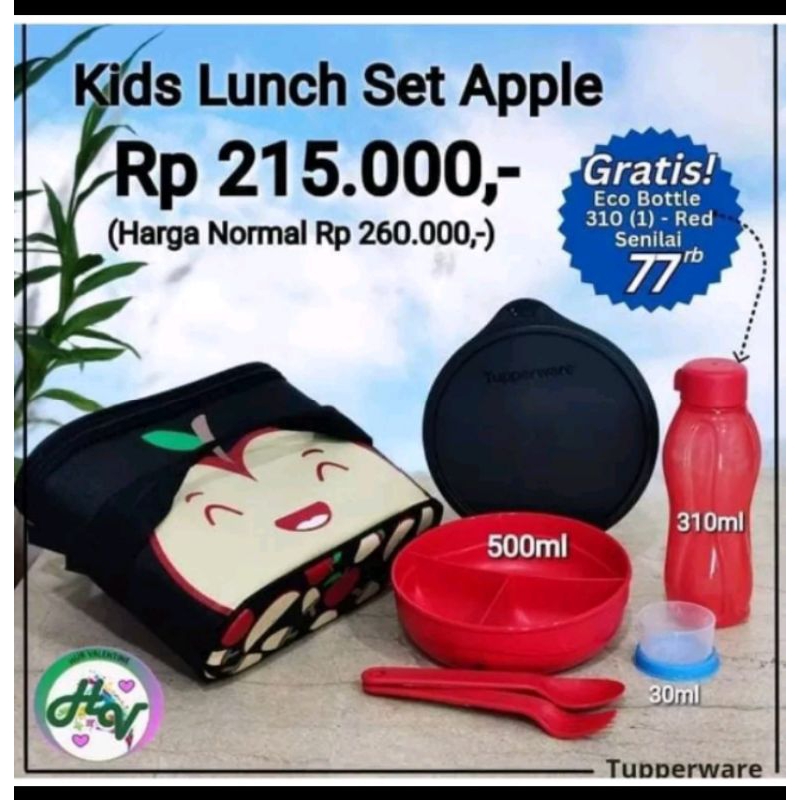 Kids Lunch set tupperware / tempat makan anak set tupperware