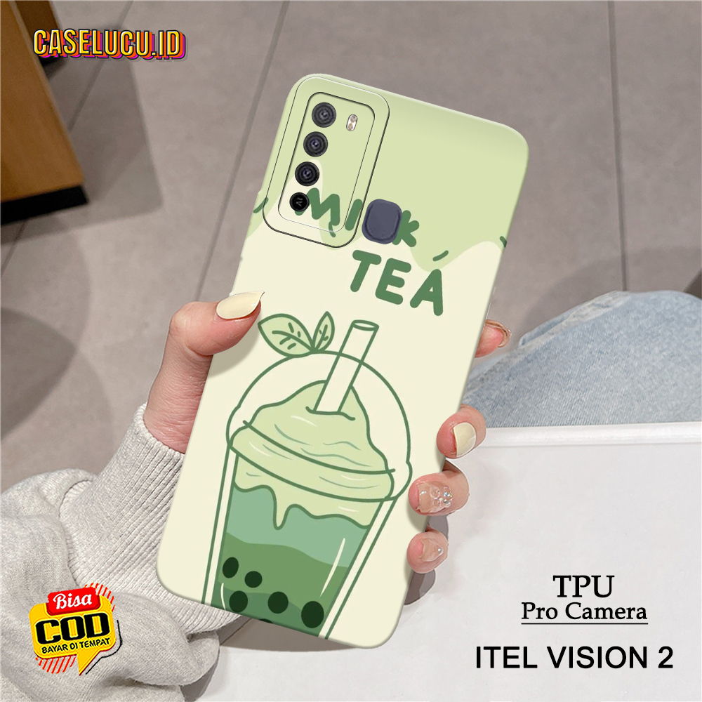 Softcase Hp Itel Vision 2 Terbaru - Fashion Case Boba - Case Itel Vision 2  - Casing Hp Itel Vision 