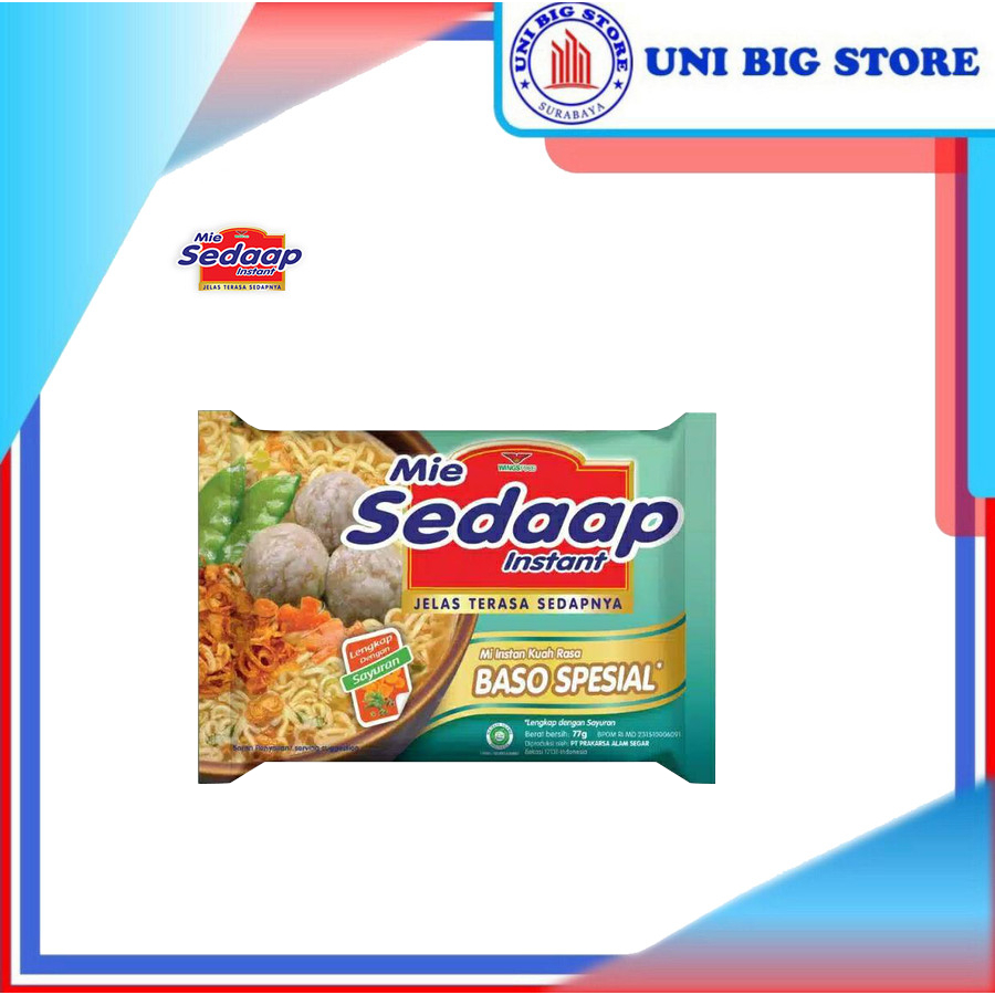 

Mie Sedaap SEDAP Mi Kuah BASO SPESIAL 77 gr Bakso Noodles