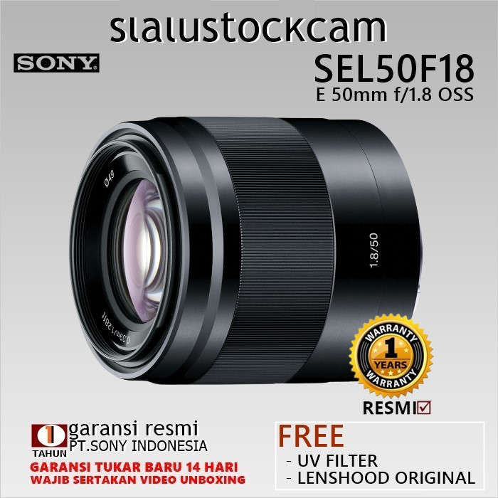 Sony E 50MM F1.8 OSS - Lensa Sony 50mm f1.8 OSS E-Mount